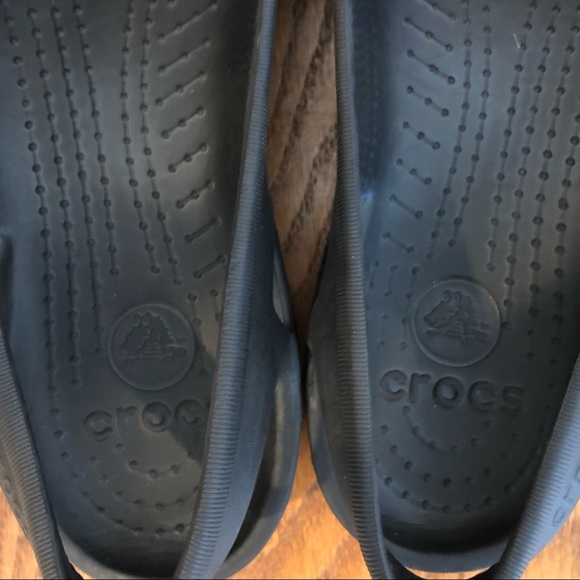 Crocs Malindi Black Flats/Sandals, Size 11 - Picture 6 of 7